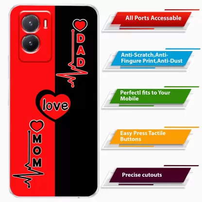 The 1 Click Back Cover for vivo T2x 5G  (Red, Black, Silicon, Pack of: 1)